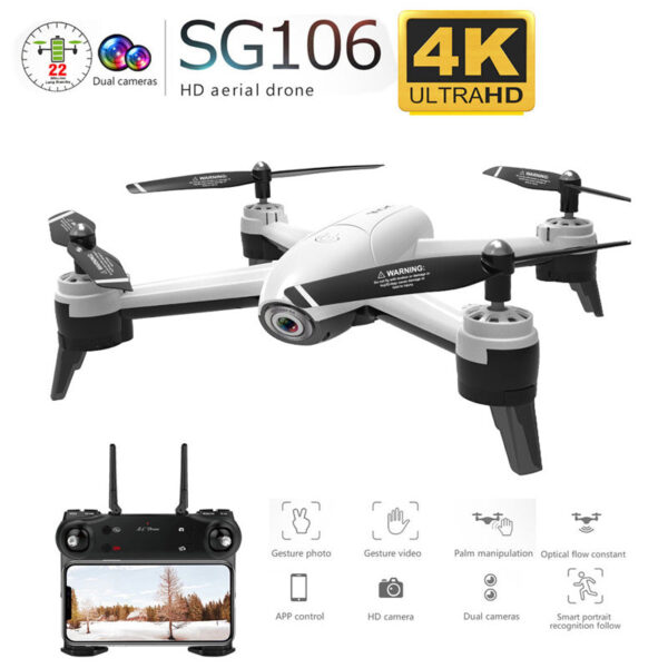 SG106-WiFi-FPV-RC-Drone-4K-Camera-flusso-ottico-1080P-HD-doppia-fotocamera-Video-aereo-RC